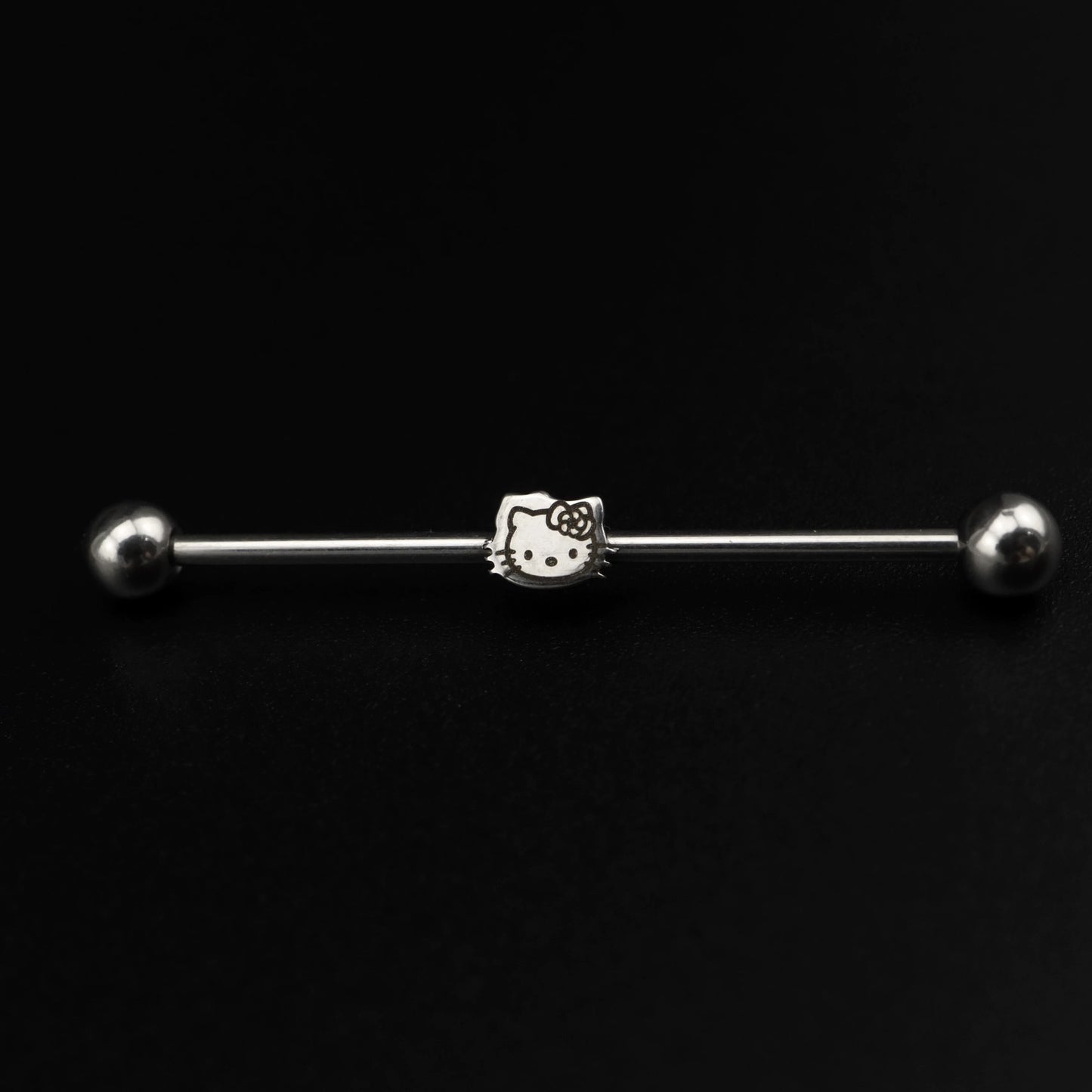 H-Kitty Charm Industrial Earrings