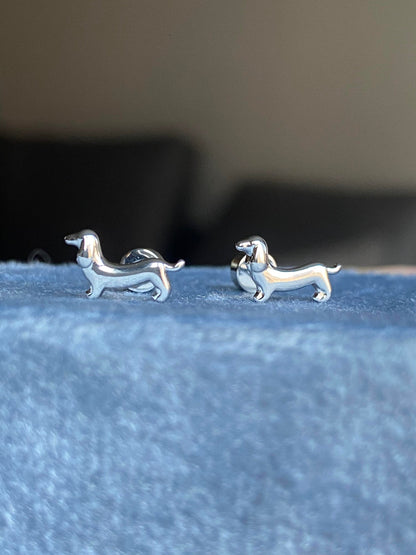 Dachshund Puppy Helix Earrings