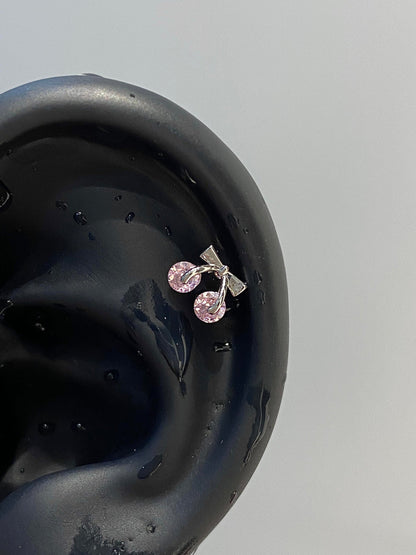 Pink Cherry Helix Earrings