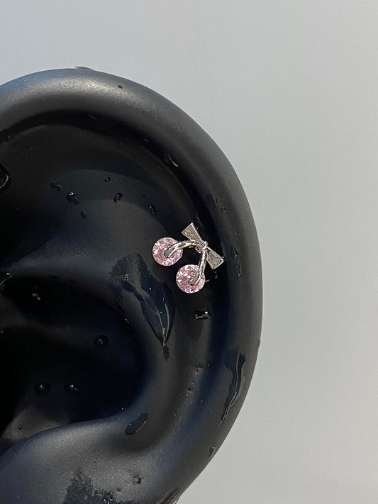 Pink Cherry Helix Earrings
