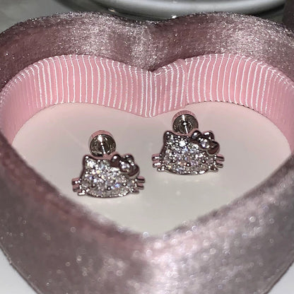 Klitter Kitty Helix Earrings