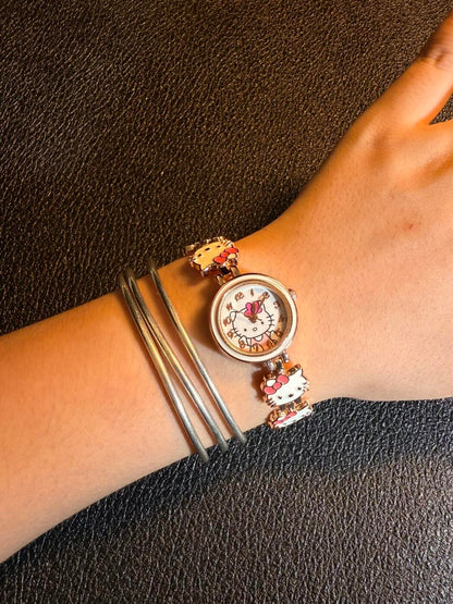 Kitty Golden Charm Watch