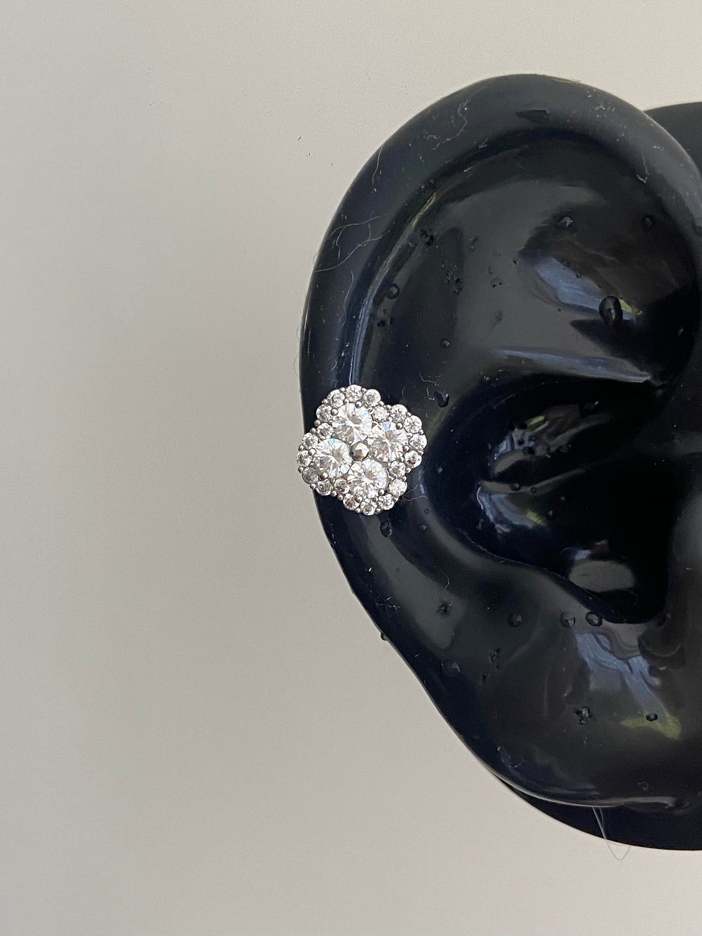 Frosted Bloom Helix Earrings