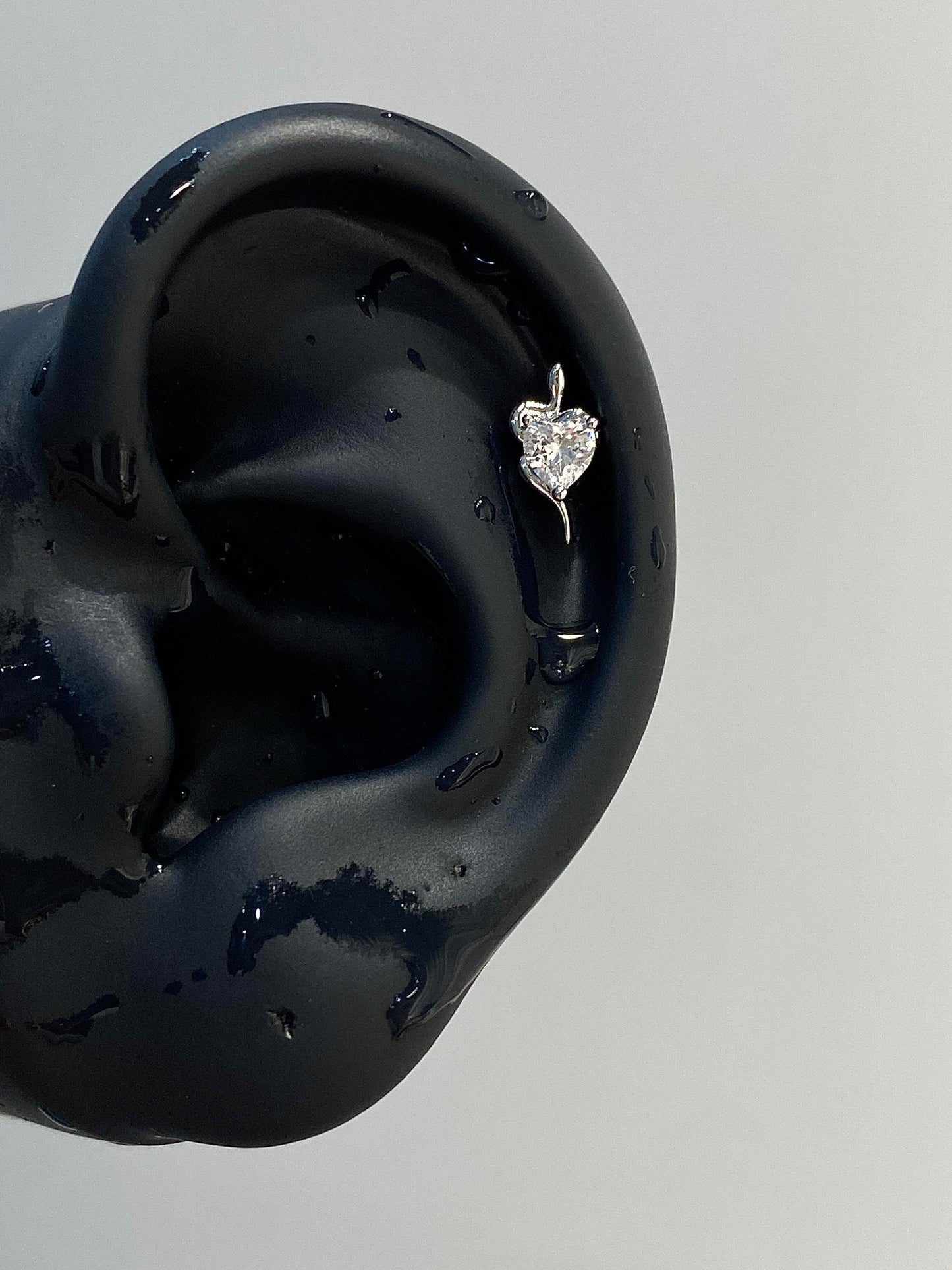 Snake Heart Helix Earrings