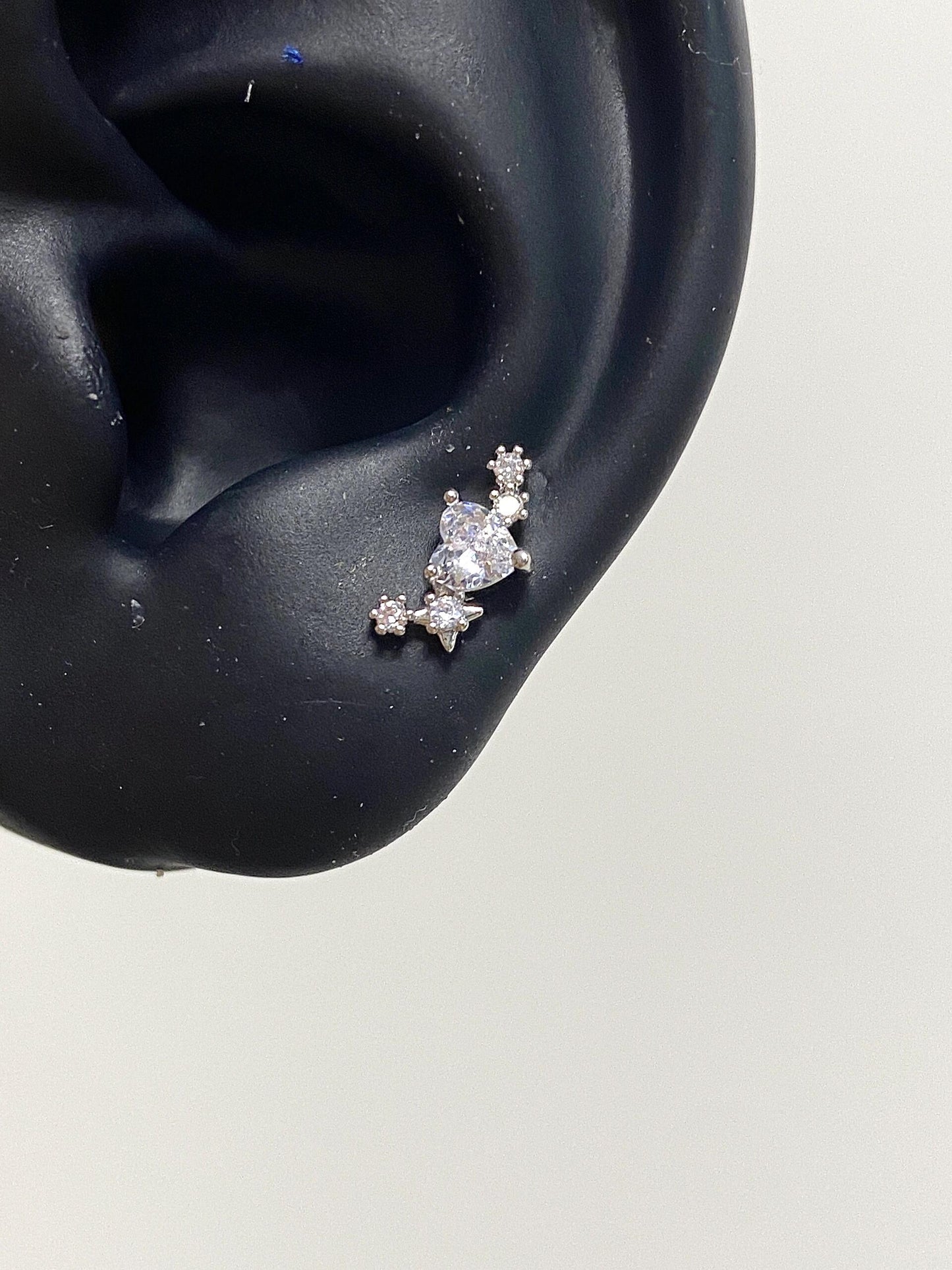 Heart Trail Helix Earrings