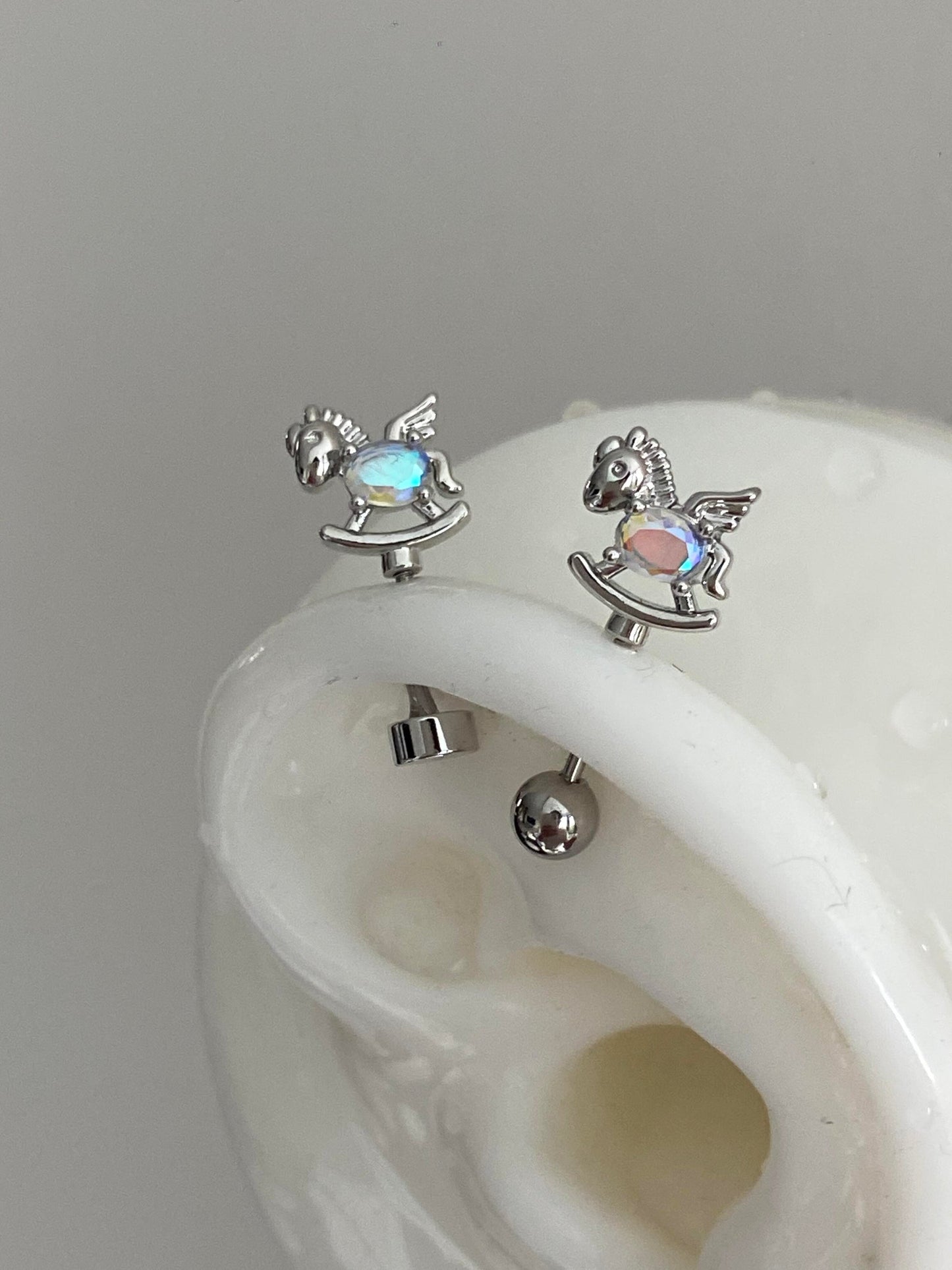 Rocking Horse Vertical Helix Earrings