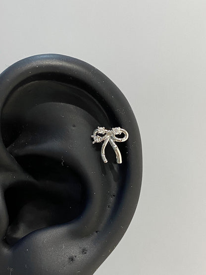 Sparkly Ribbon Helix Earrings
