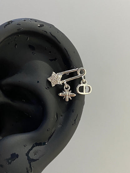 Star Hive Pin Helix Earrings