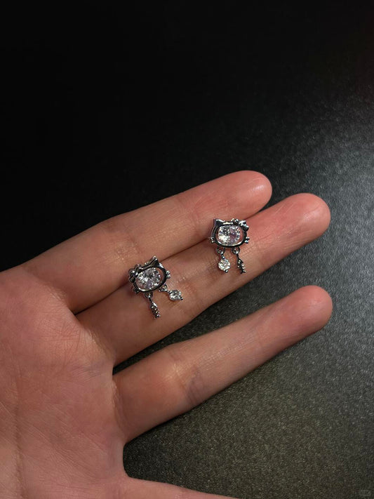 Baby Bow Kitty Earrings