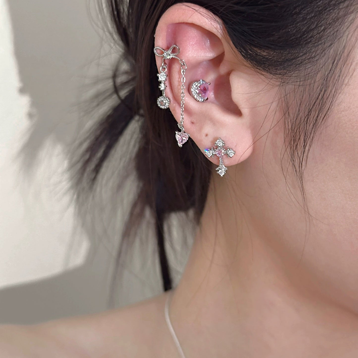 Pink Reverie Earring Stack