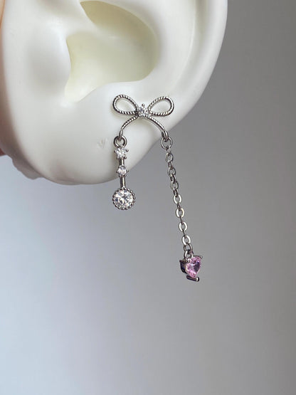 Ribbons Kiss Helix Earrings