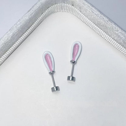 Sweet Bunny Ears Vertical Helix Earrings