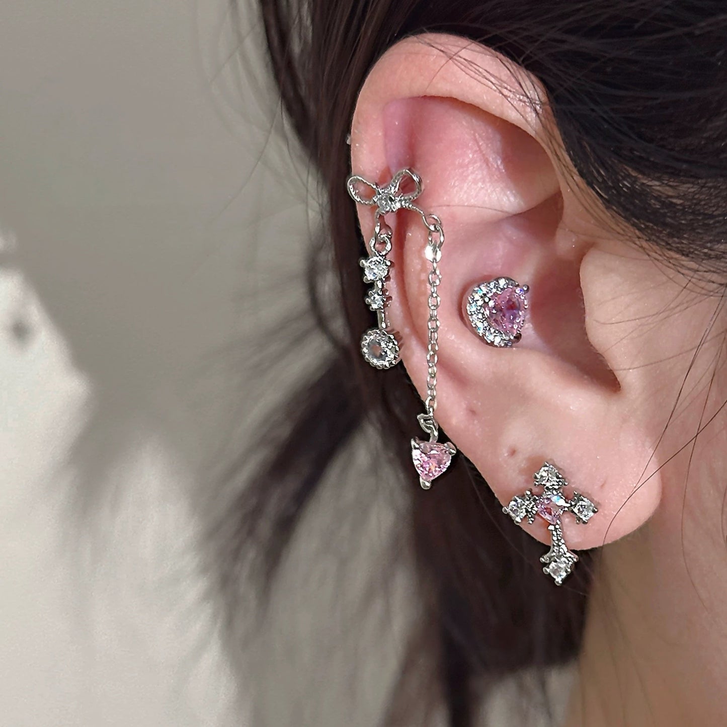 Pink Reverie Earring Stack