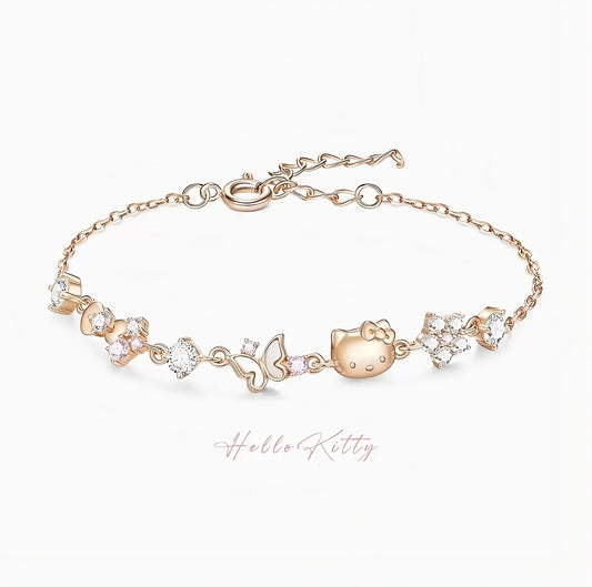 Rose Gold Kitty Butterfly Glow Bracelet
