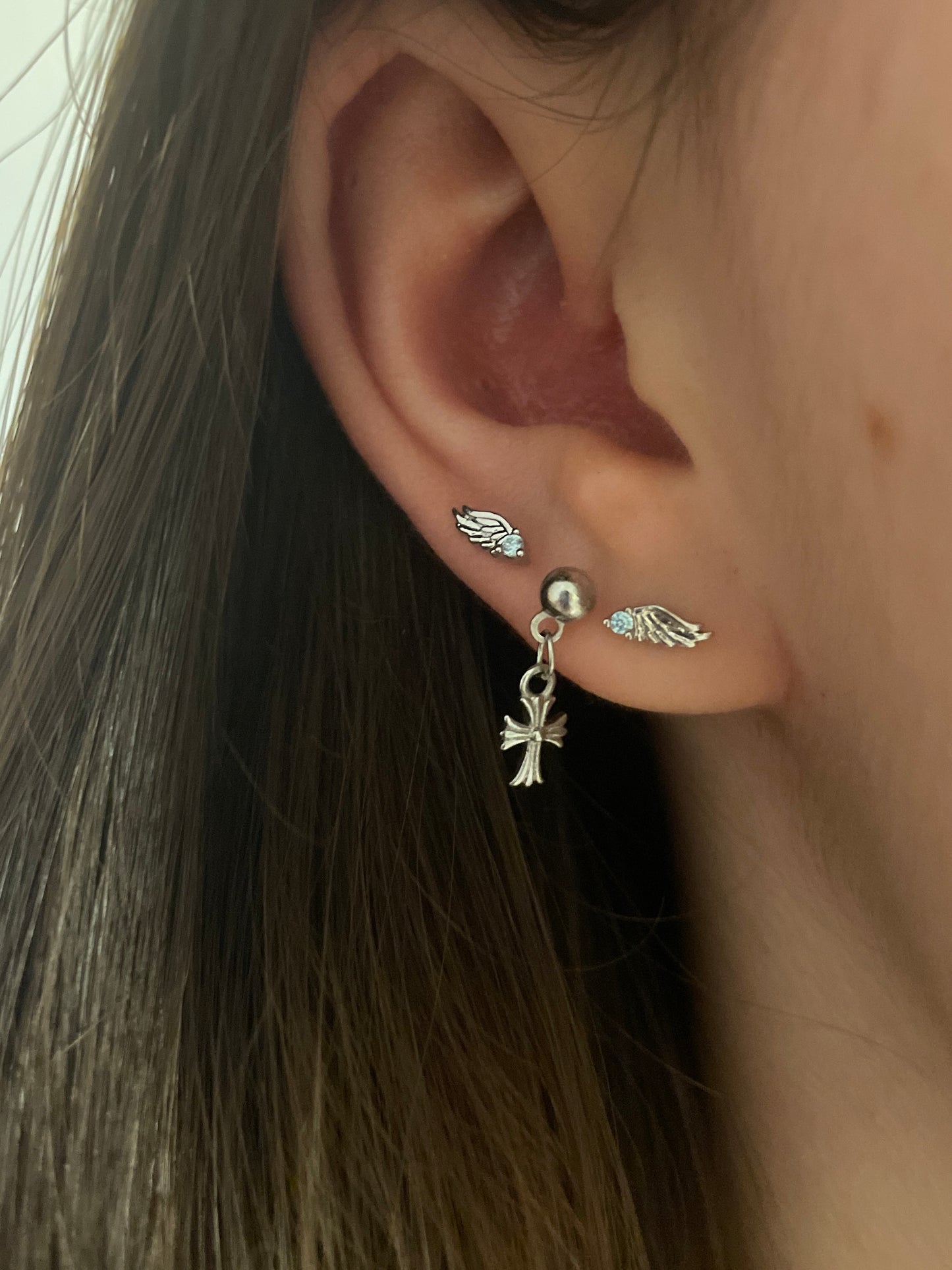 HeavenBound Triple lobe Earring Stack