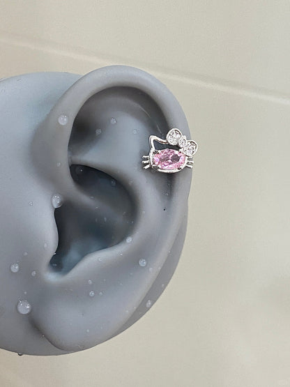 Rosa Kitty Helix Earrings