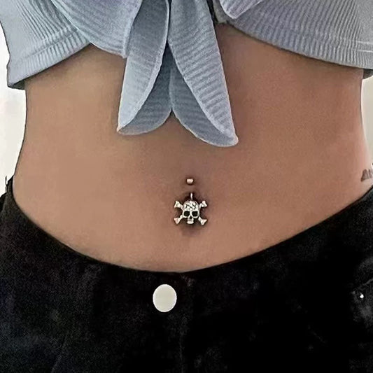 Skull Charm Belly Bar