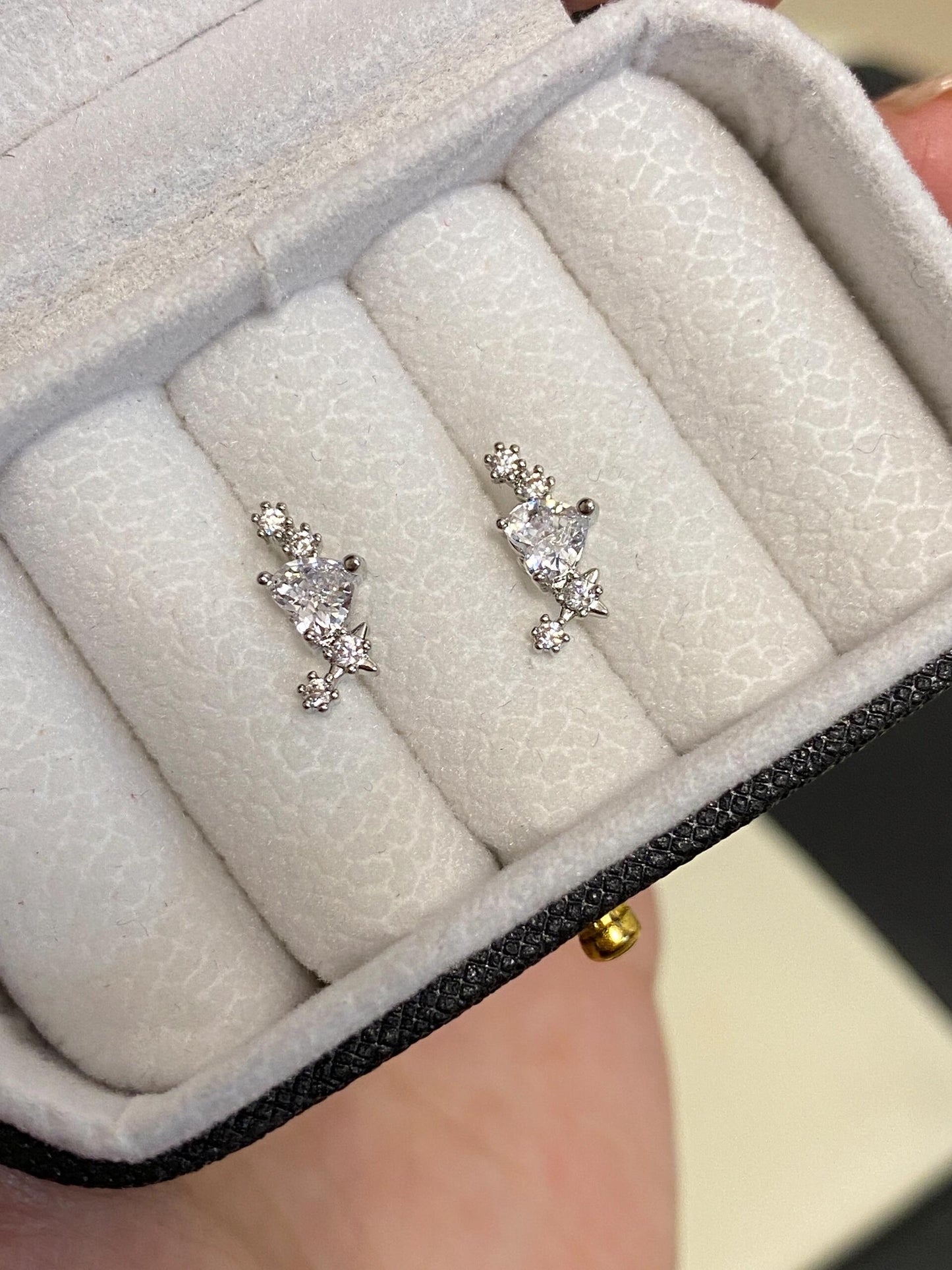 Heart Trail Helix Earrings