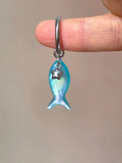 Aqua Starfish Earrings