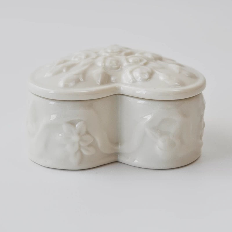 Laceflower Heart Jewelry Box