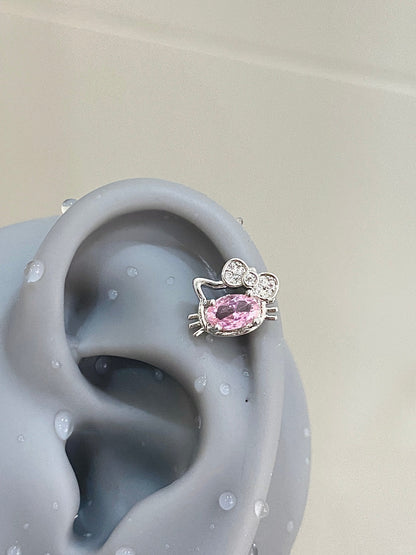 Rosa Kitty Helix Earrings