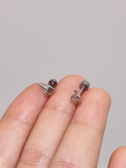 Middle finger Earrings