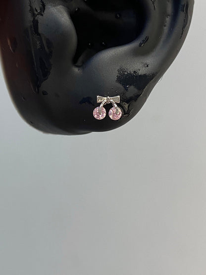 Pink Cherry Helix Earrings