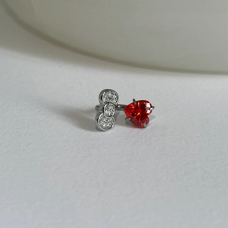 Red Heart Kitty Helix Earrings