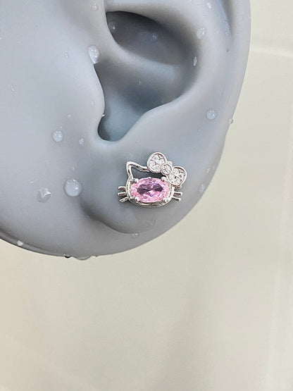 Rosa Kitty Helix Earrings