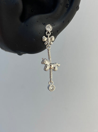 Dainty Pony Helix Earrings