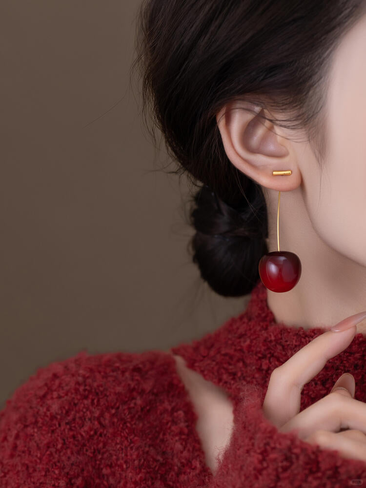 Cherry Drop Earrings