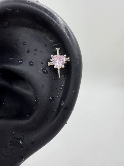 Heart Daggers Helix Earrings