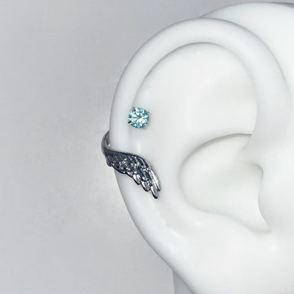 Turquoise Halo wings Helix Earrings