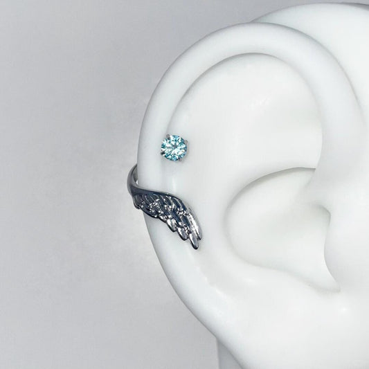 Turquoise Halo wings Helix Earrings