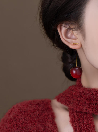 Cherry Drop Earrings