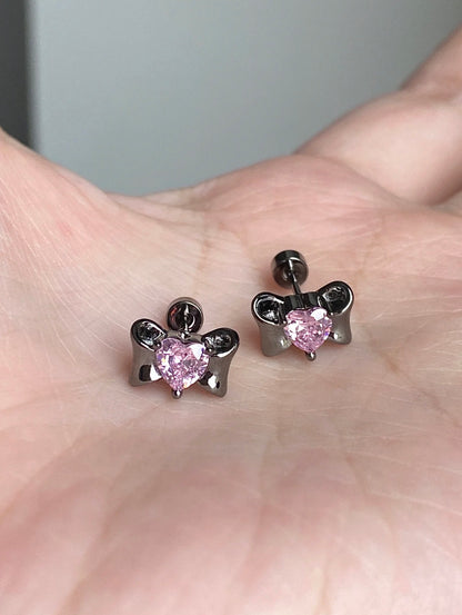 Berry Bow Helix Earrings