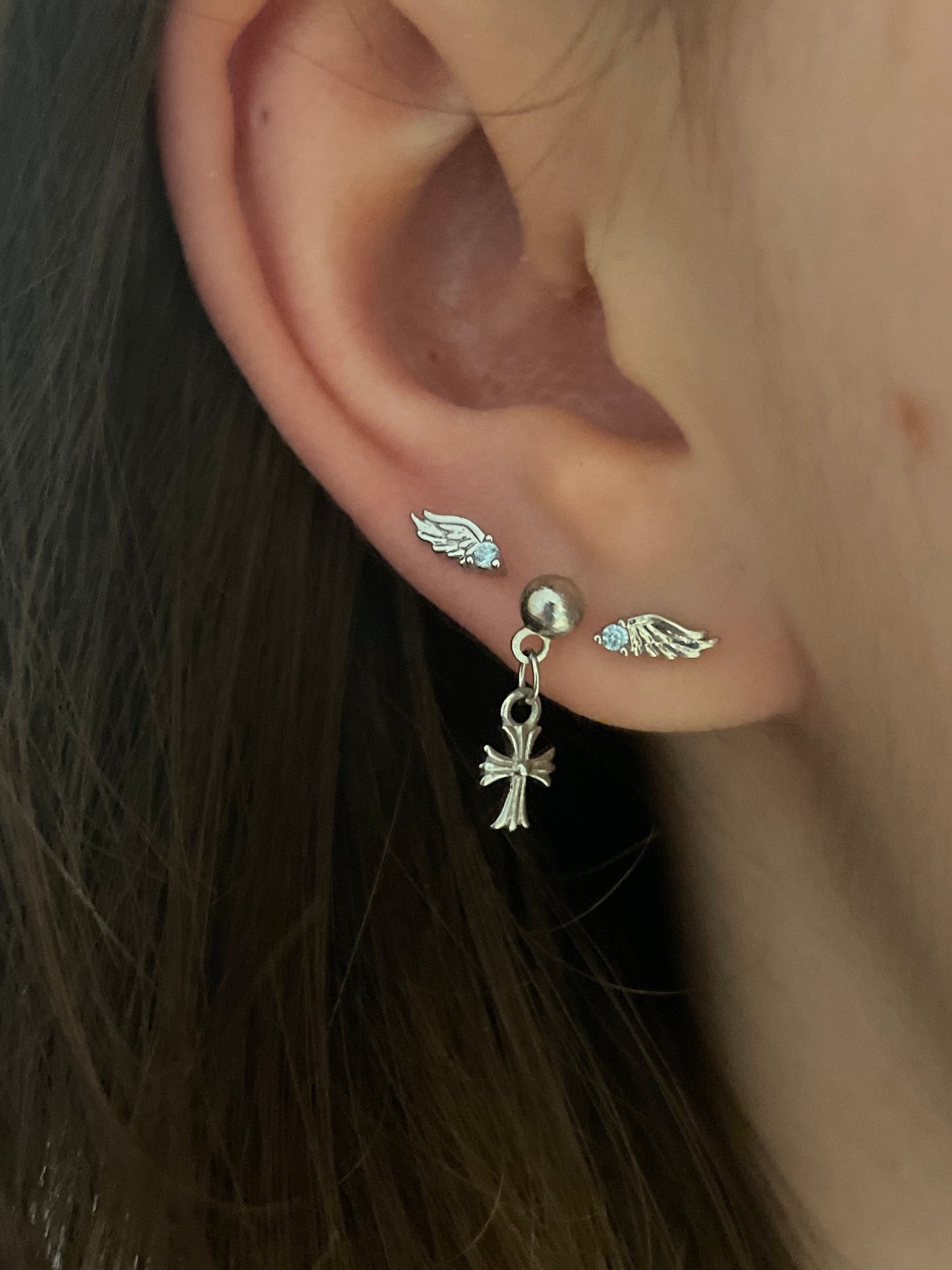 HeavenBound Triple lobe Earring Stack