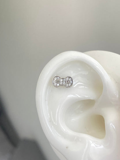Kitty Bow Helix Earrings