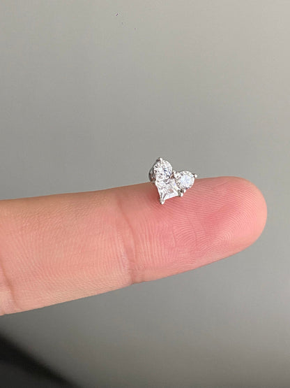 Glacé Heart Helix Earrings