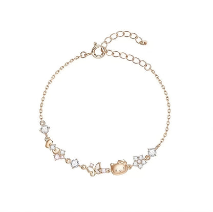 Rose Gold Kitty Butterfly Glow Bracelet