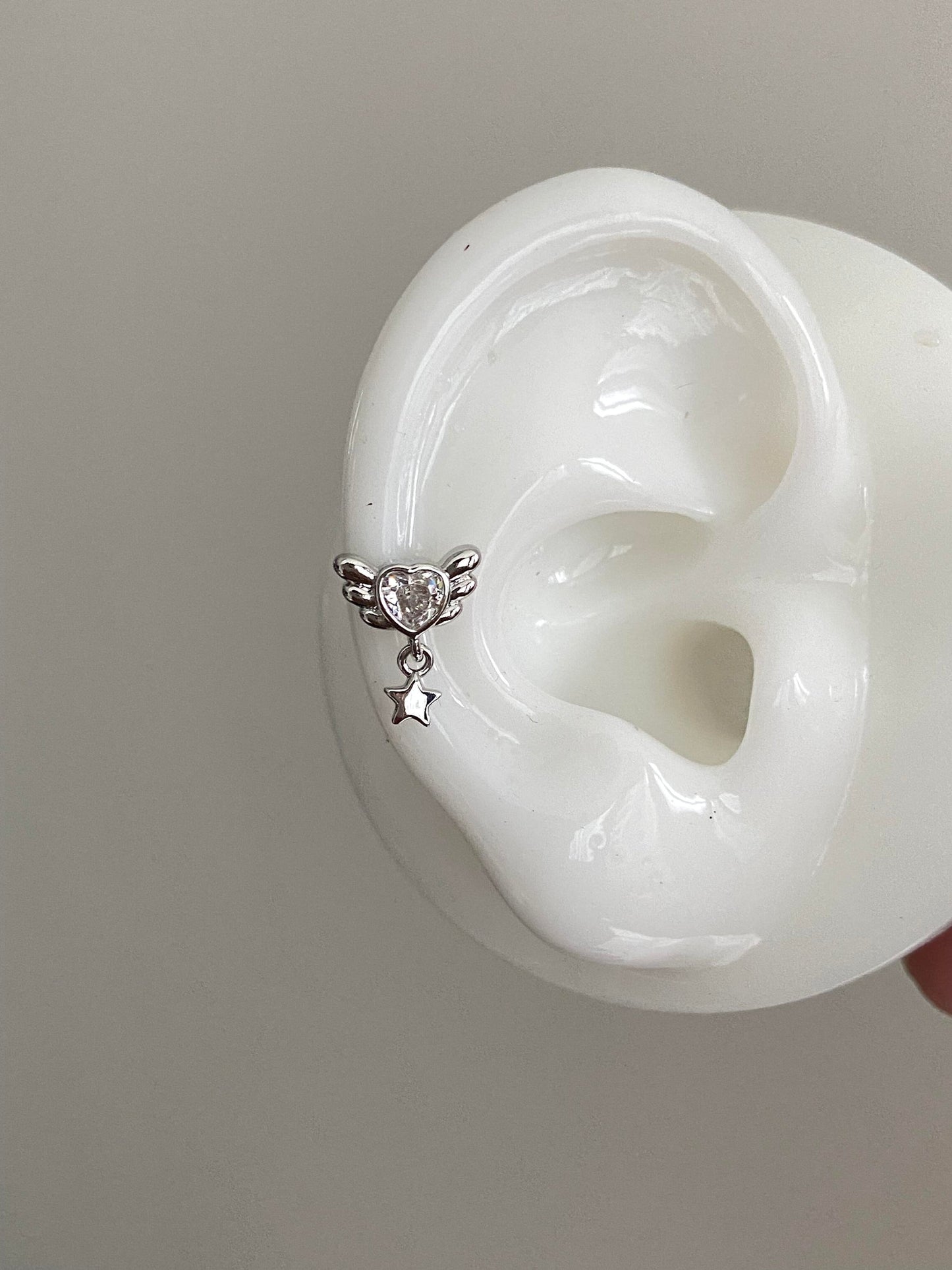 Flying Heart Helix Earrings