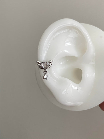 Flying Heart Helix Earrings