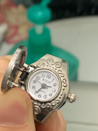 Pink Secret Time Kitty Watch Ring