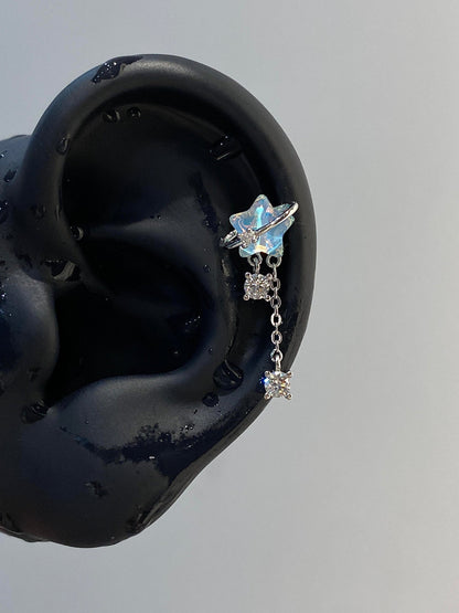 Sapphire Star Helix Earrings