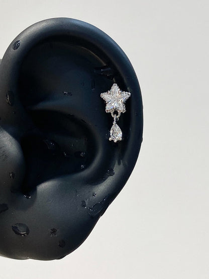 Star Drip Helix Earrings