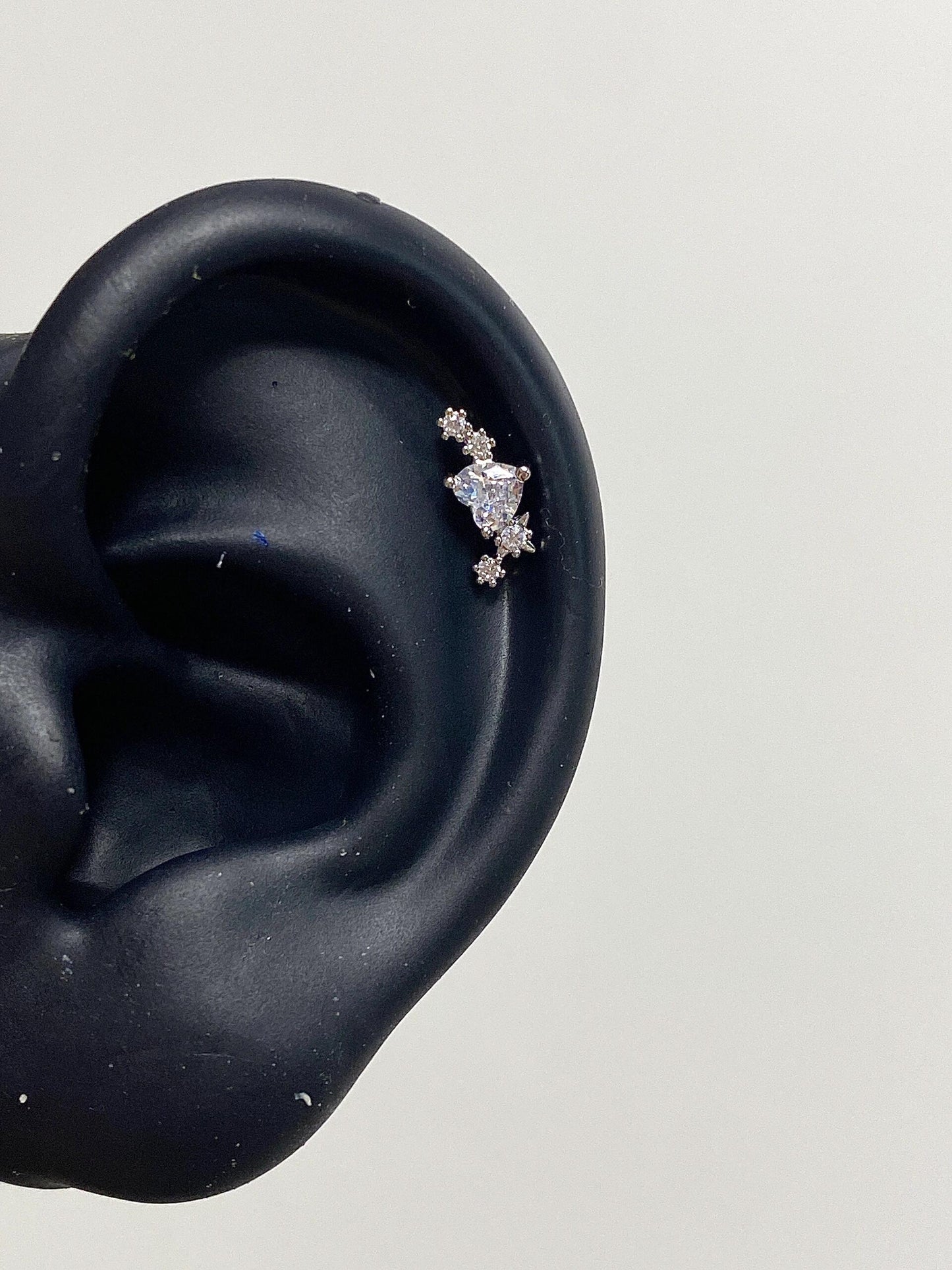 Heart Trail Helix Earrings