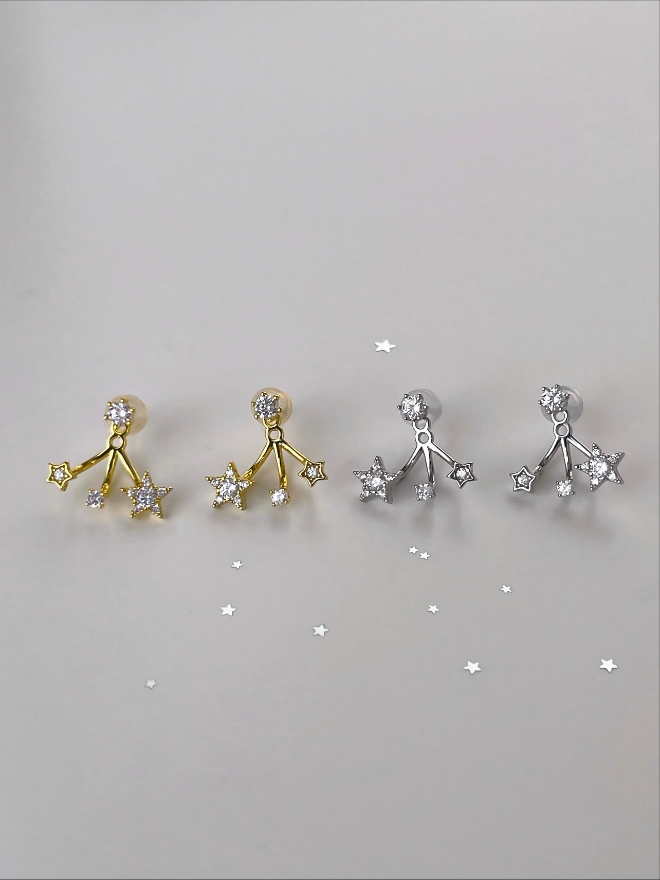 Silver Celeste Star Earrings