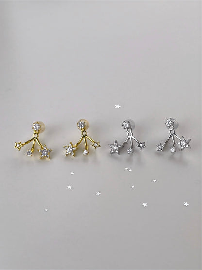 Silver Celeste Star Earrings