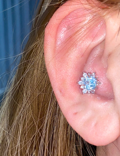 Multicolor Sunburst Helix Earrings