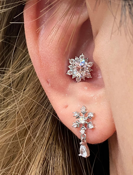 Multicolor Sunburst Helix Earrings